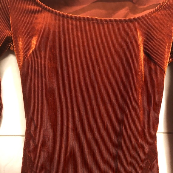 Velvet Ribbed Bodysuit - Picture 2 of 3
